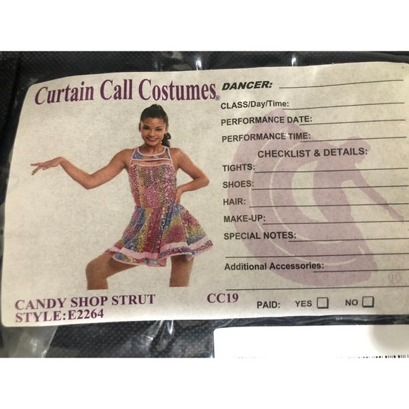 Girls Costume CURTAIN CALL candy shop jazz sequence Size Large (12-14) - Picture 10 of 11